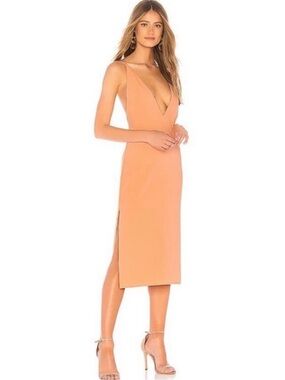 Lovers + Friends Blush Slip Midi Dress